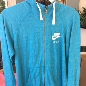 Blue Nike Zip Up Hoodie